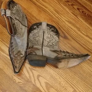 Stetson Leather Dress Cowboy Booties